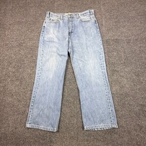 Gap Easy Fit Mens Light Wash Blue Denim Jeans 36x30 Relaxed Straight Leg